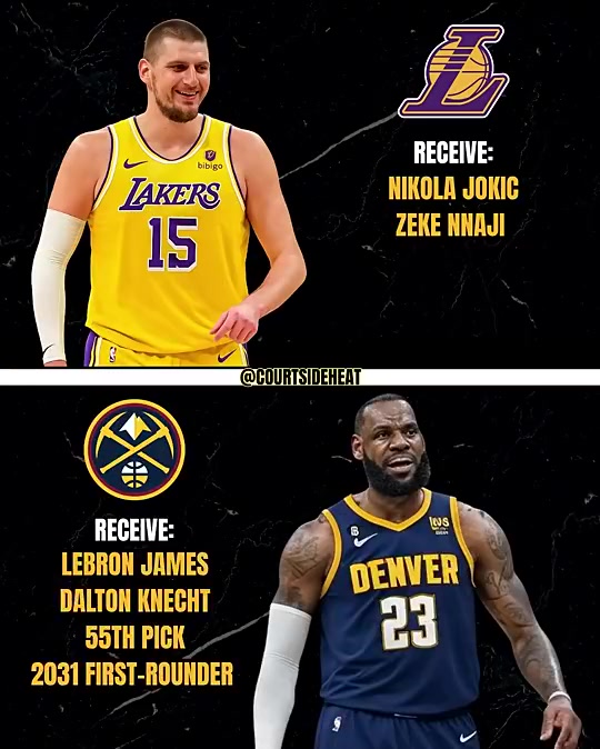 Shams說即將有大交易難道是這美媒此前設(shè)想湖人用老詹籌碼換約基奇