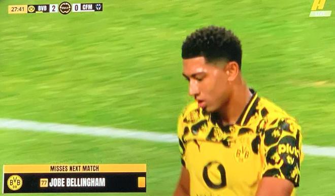 小貝林黃牌停賽，多特晉級(jí)則無(wú)緣皇馬比賽。