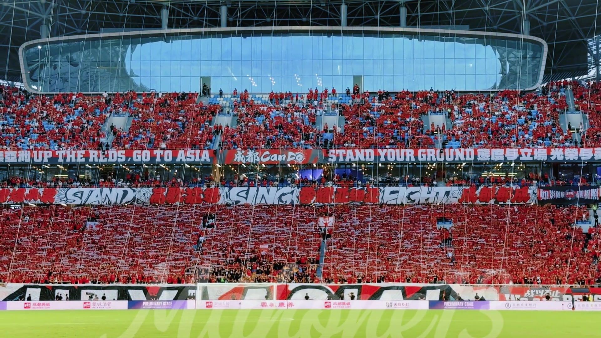 成都蓉城Tifo出來的那一刻雞皮疙瘩都起來了