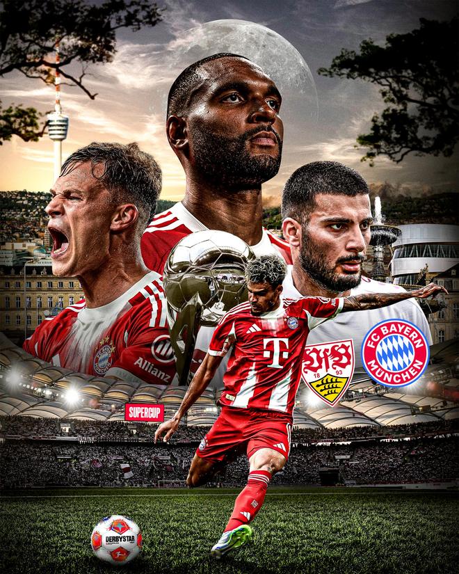 拜仁發(fā)布德超杯海報，新援迪亞斯、塔亮相。