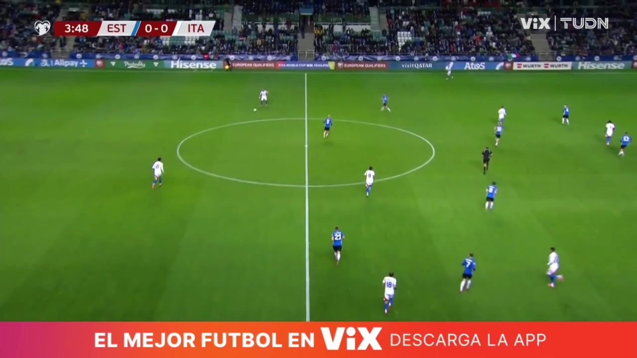 意大利開場4分鐘取得領(lǐng)先迪馬爾科助攻小基恩禁區(qū)內(nèi)打門得手