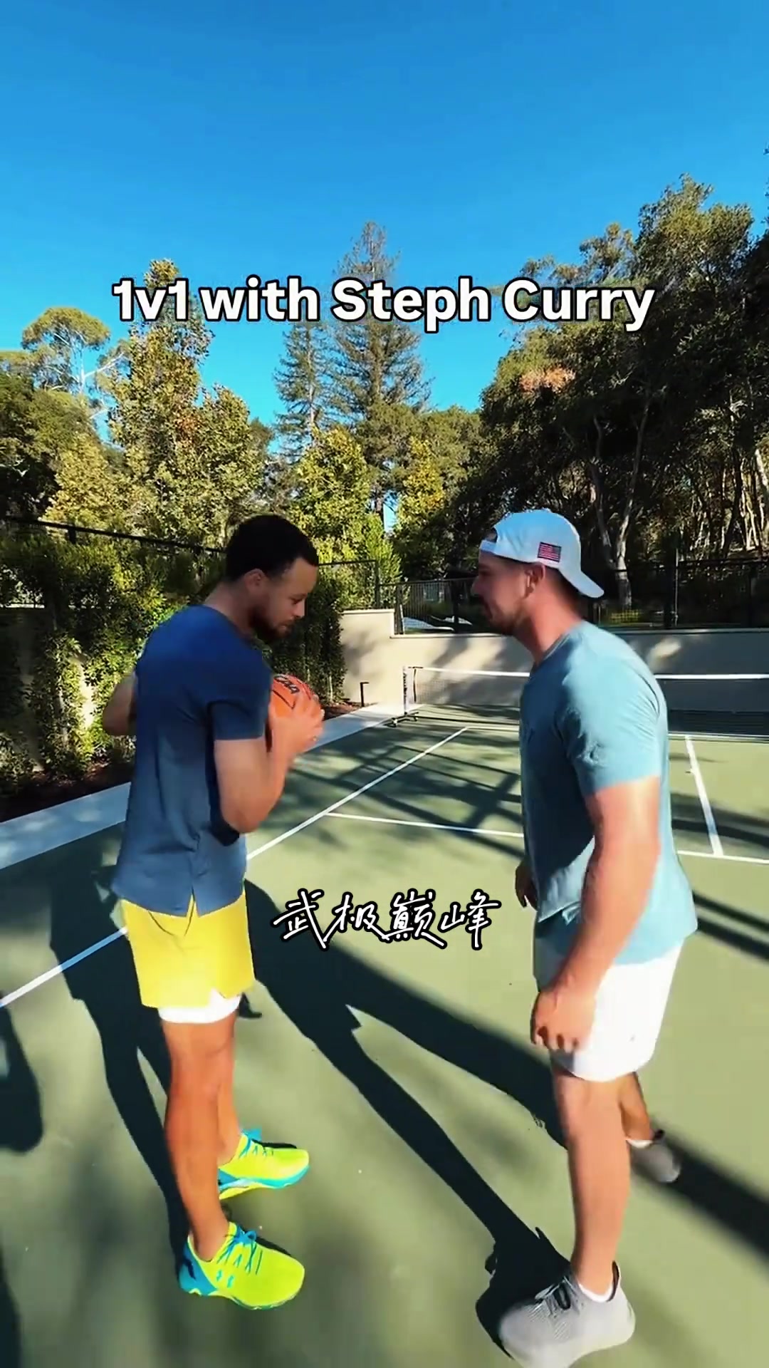 這可能是最快結(jié)束的1v1單挑庫里與高爾夫球手一對(duì)一單挑