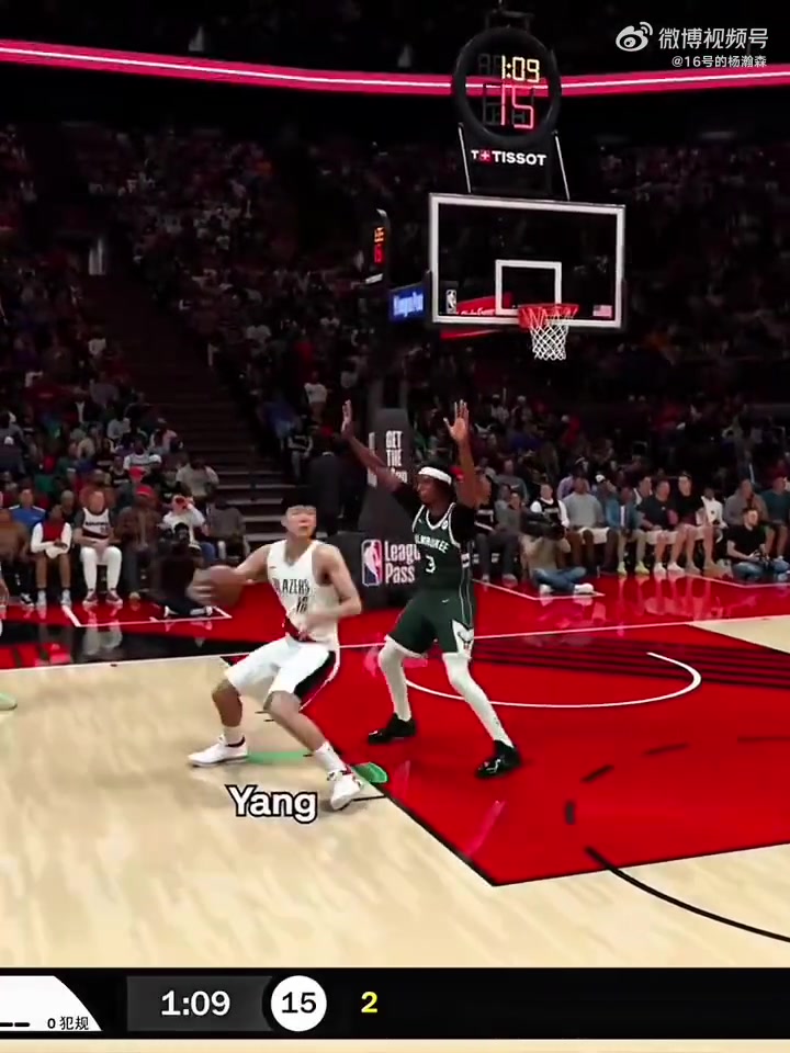 騷操作太多網(wǎng)友2K模擬五年后的楊瀚森是這樣打球的