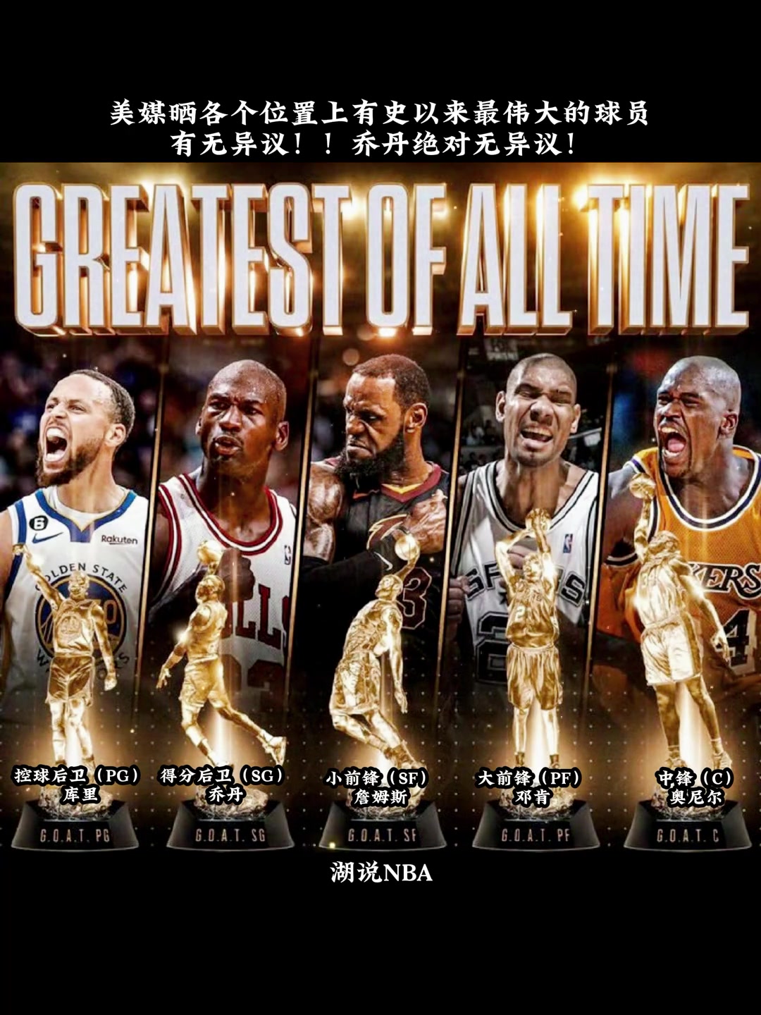 美媒各個(gè)位置上有史以來最偉大的球員有無異議