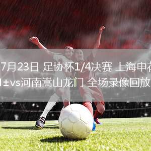 07月23日 足協(xié)杯1/4決賽 上海申花vs河南嵩山龍門 全場錄像回放